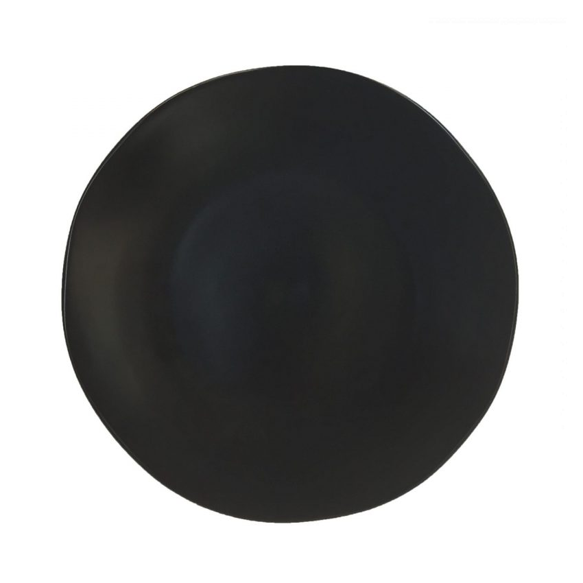 black-stoneware-service-plate